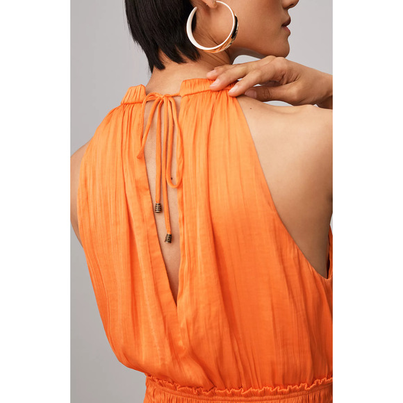 NWT Anthropologie Halter Orange Jumpsuit - Medium - Picture 5 of 7